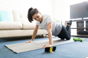 MVM Health patient exercising at home after successful pain relief treatment