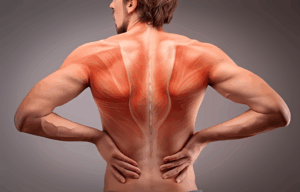 man holding his back suffering form backpain