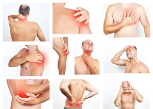 highlight the different areas of pain