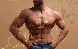 man is showing the Strenghth after recovery