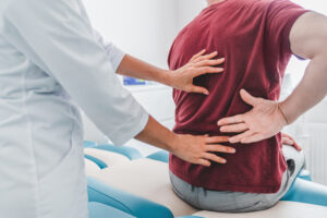 Patient is getting treatment of back pain at MVM Clinic