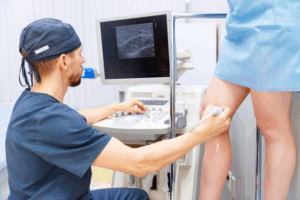 A Vein Specialist doing check up at MVM Clinic