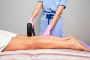 Patient is getting Laser vein treatment from MVM Clinic