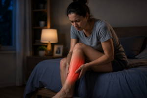Burning Legs at Night