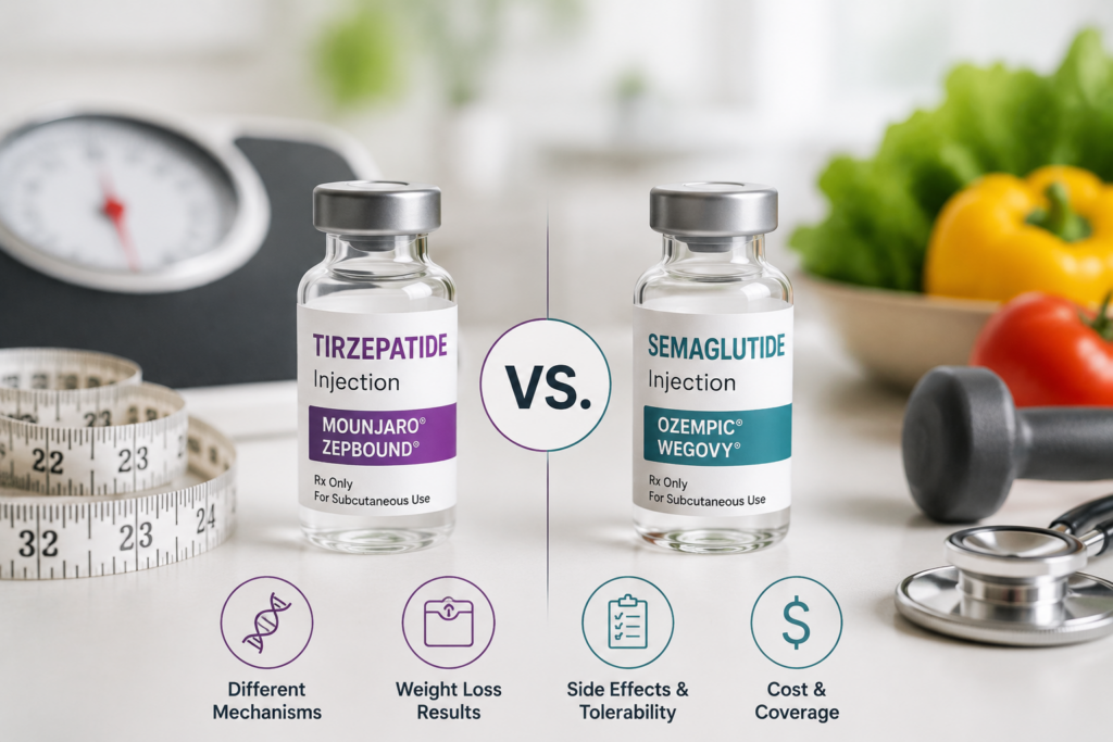 Tirzepatide vs. Semaglutide for weight loss