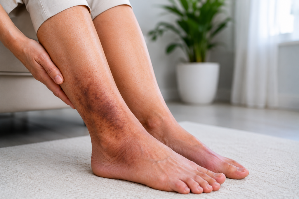 Can Vein Disease Cause Brown Skin Discoloration Around the Ankles?